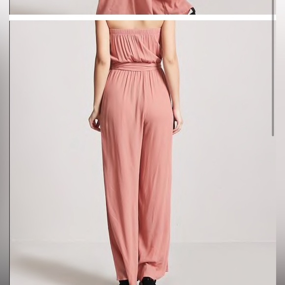 FINAL PRICE Peachy Mauve Jumpsuit with tie wrap - Picture 3 of 6